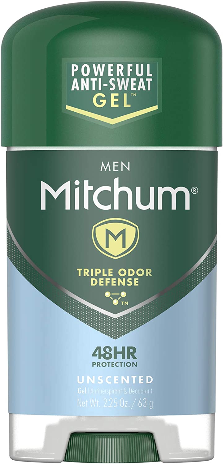 230816080253400_1 Mitchum Men Gel Antiperspirant Deodorant, Unscented, 2.25oz. - Image 1